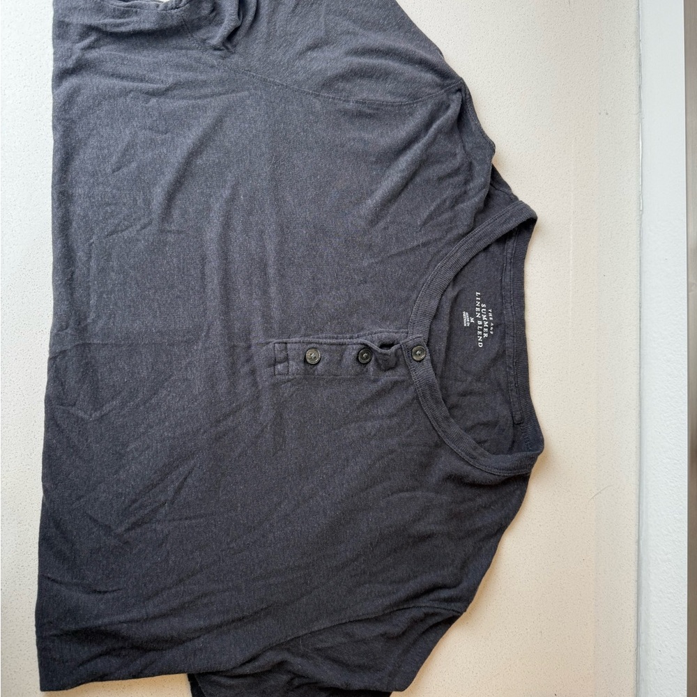 Abercrombie & Fitch Dark Gray Henley Shirt